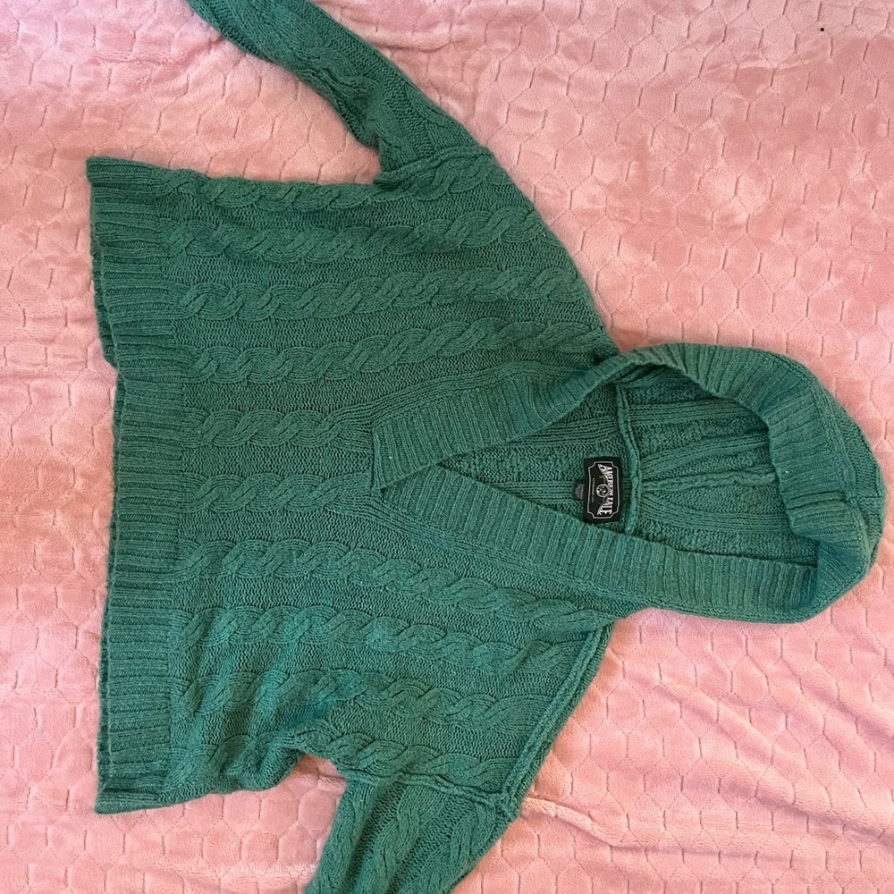 American Eagle Outfitters Green Cowl Neck Sweater